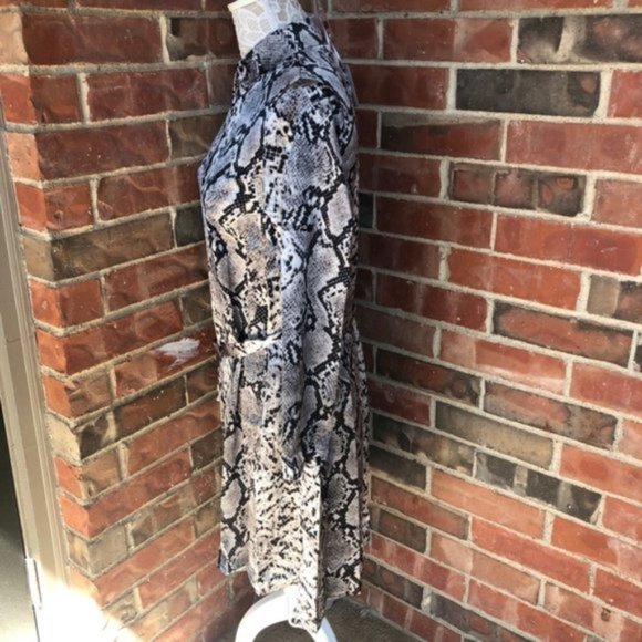 Davi & Dani Animal Python Print Shirt Dress - Picture 10 of 12